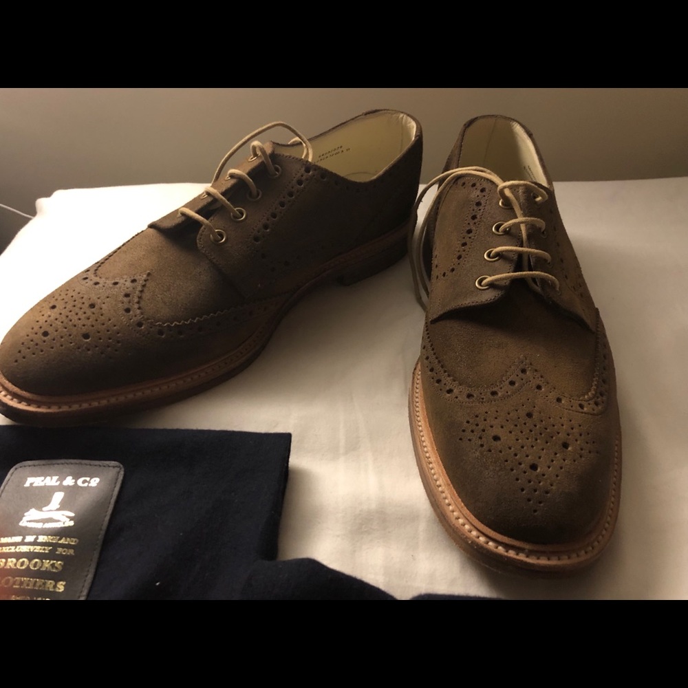 Brooks brothers peal & co suede wingtips size 12D
